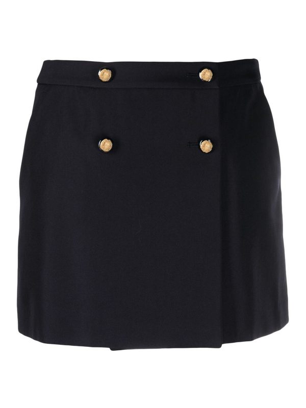 Alexander Mcqueen Jupe Midi - Bleu