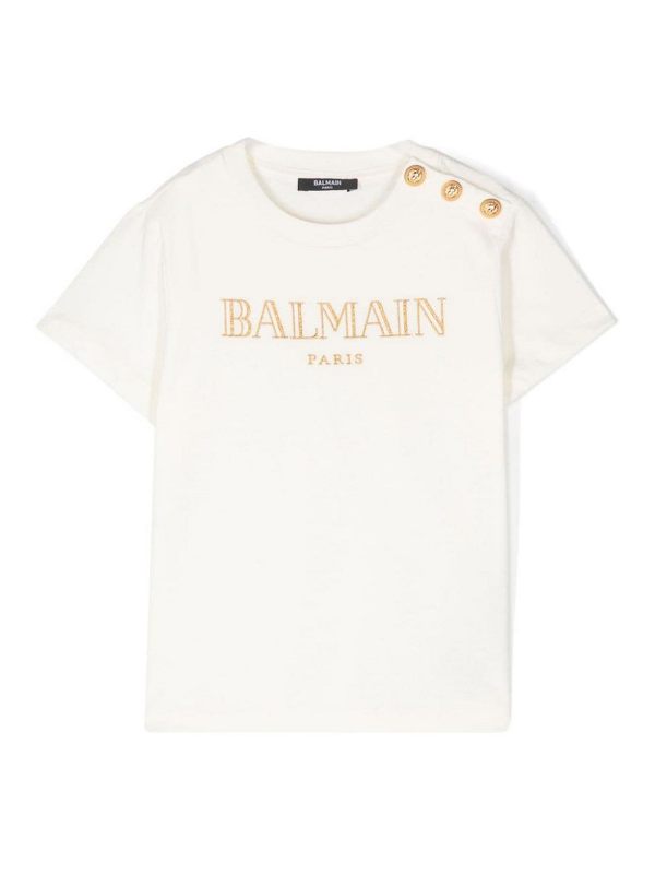 Balmain Pull Col Rond - Blanc