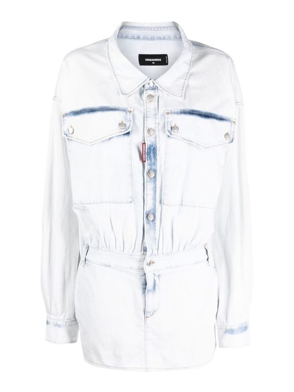 Dsquared2 Robe Courte - Clair Délavé