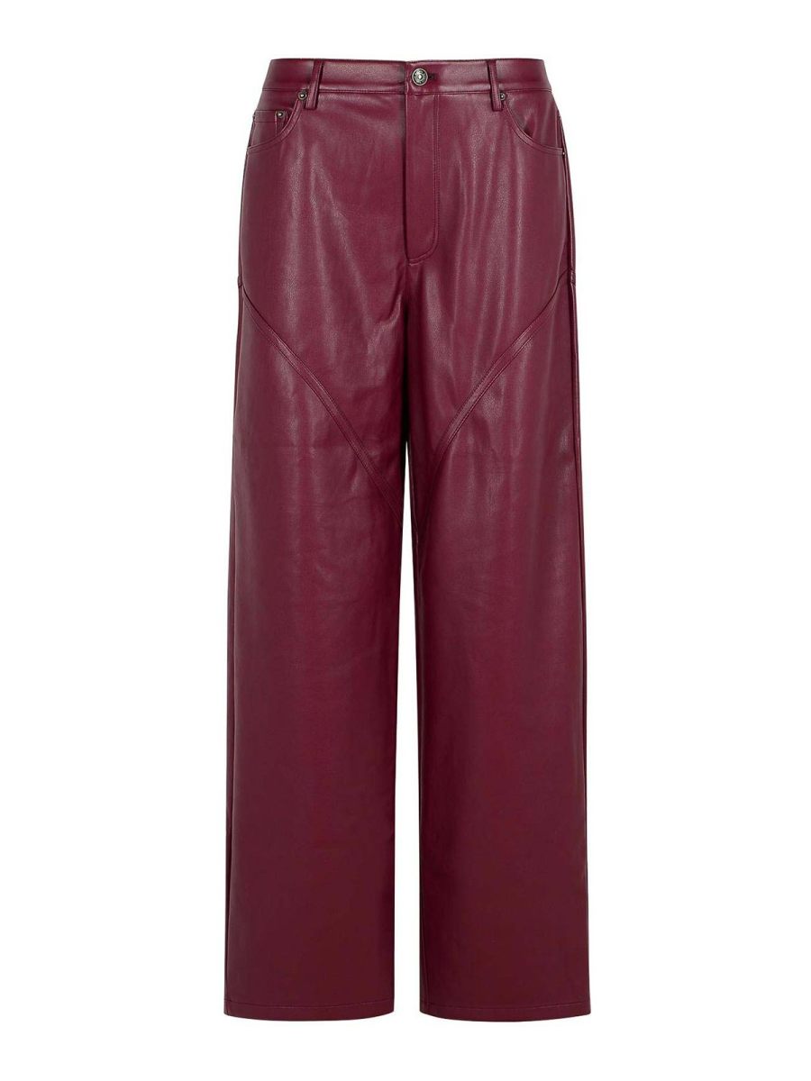 Rotate Birger Christensen Pantalons Décontractés - Rouge Brun