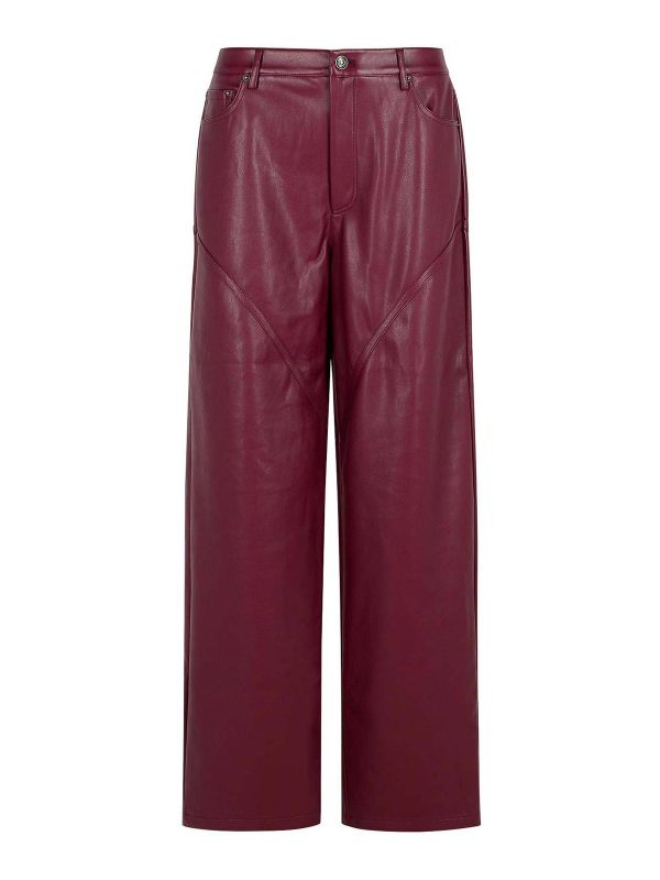 Rotate Birger Christensen Pantalons Décontractés - Rouge Brun
