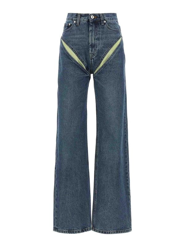 Y/Project Jean Bootcut - Bleu