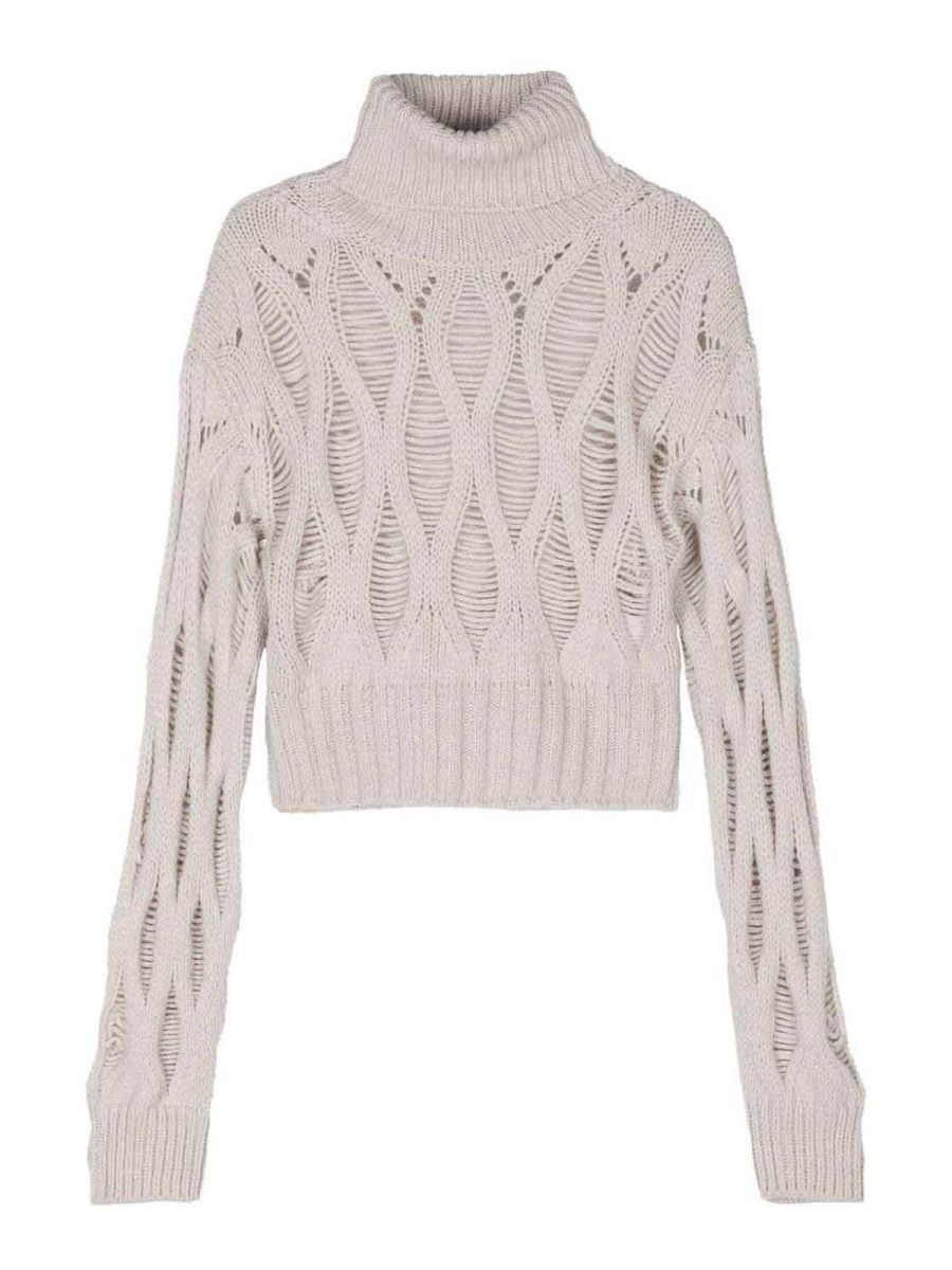 Wild Cashmere Pull Col Roulé - Beige