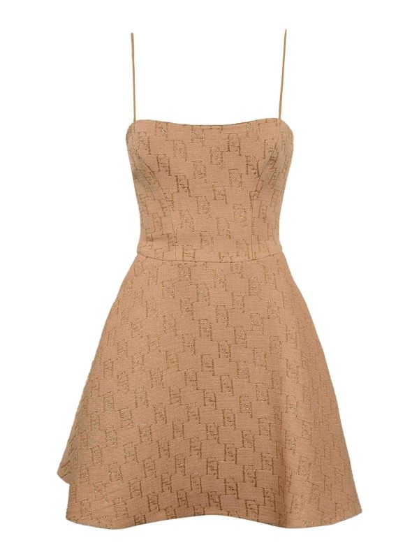 Elisabetta Franchi Robe Courte - Beige