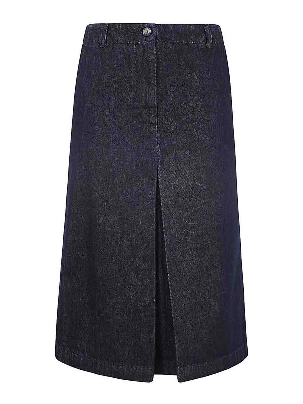 Dries Van Noten Jupe Midi - Bleu