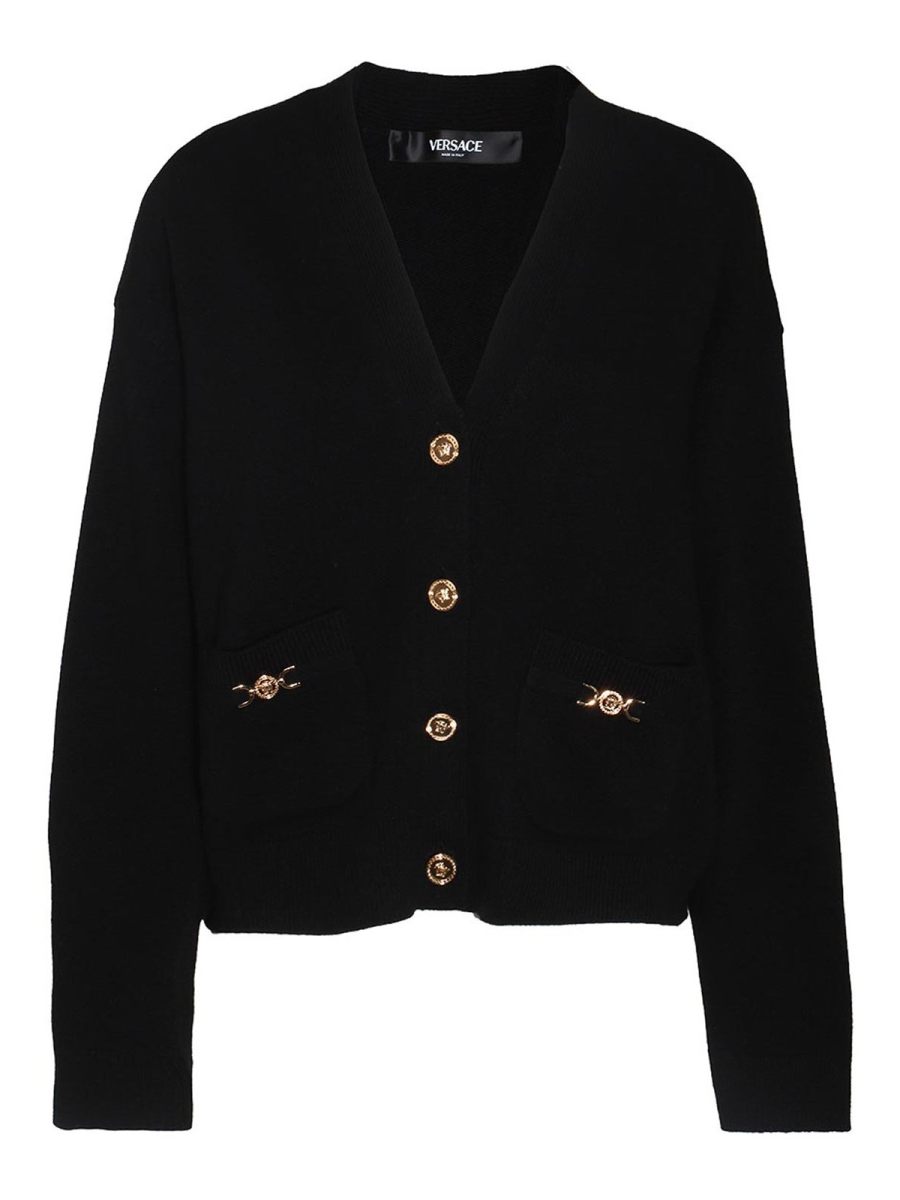 Versace Pull Col Rond - Noir
