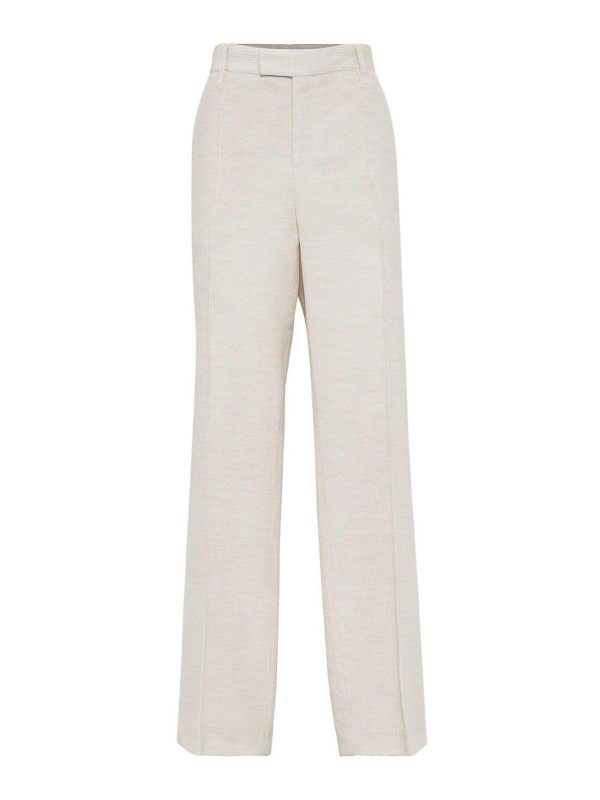 Brunello Cucinelli Pantalons Décontractés - Crème