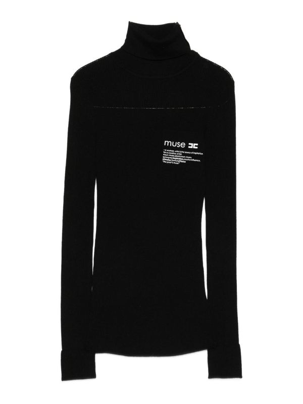 Elisabetta Franchi Pull Col Rond - Noir
