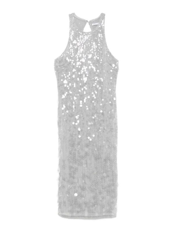 Patrizia Pepe Robe Au Genou - Gris