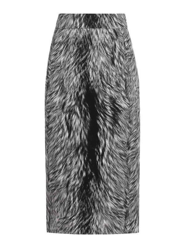 Dolce & Gabbana Jupe Midi - Gris