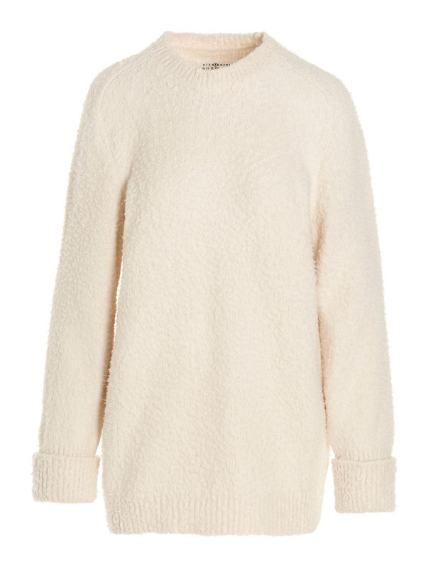 Maison Margiela Pull Col Rond - Blanc