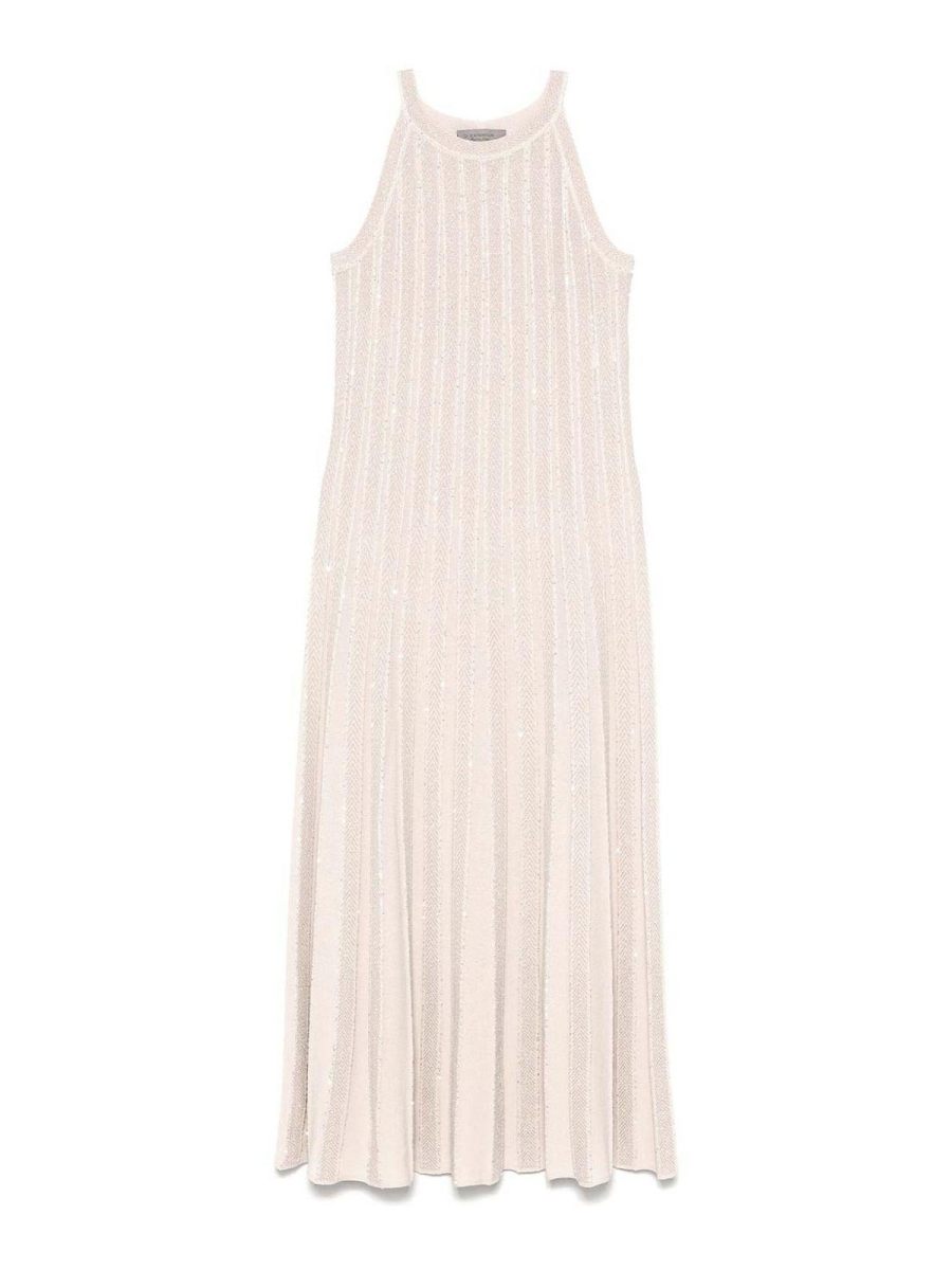 D. Exterior Maxi Robe - Blanc