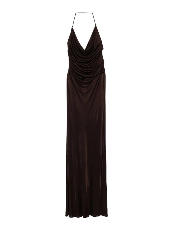 Elisabetta Franchi Robe Au Genou - Marron