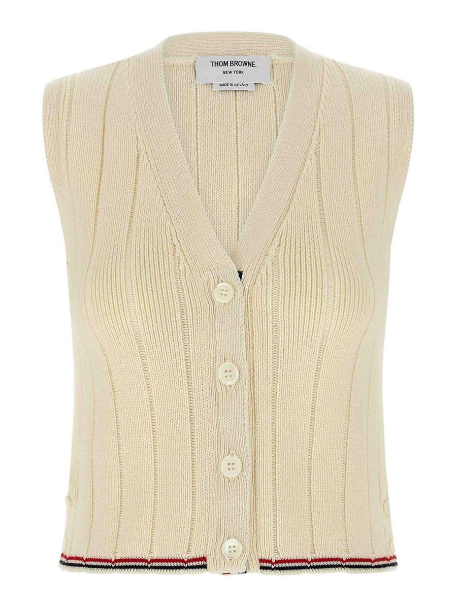 Thom Browne Gilet - Blanc