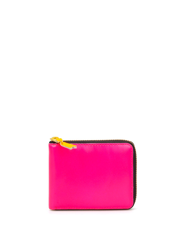 Comme Des Garcons Super Fluo zip around wallet