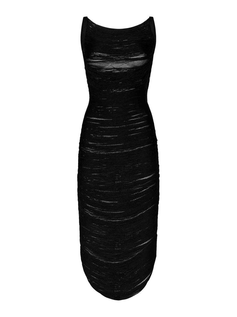 The Attico Robe Au Genou - Noir