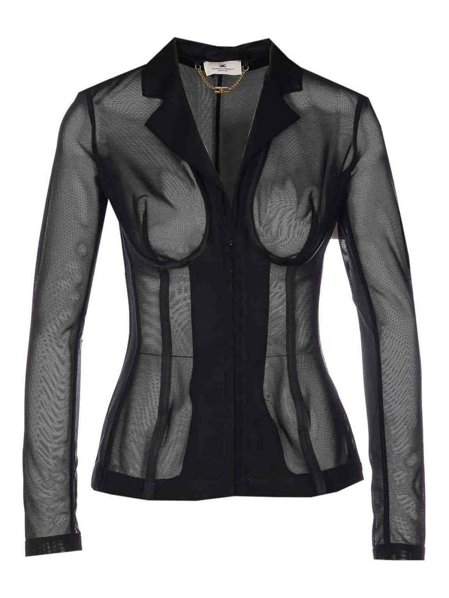 Elisabetta Franchi Veste Casual - Noir