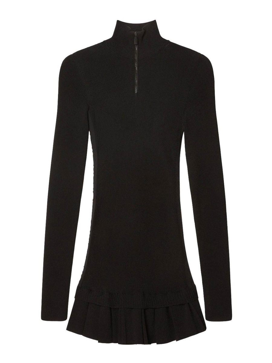 Off-White Robe Au Genou - Noir