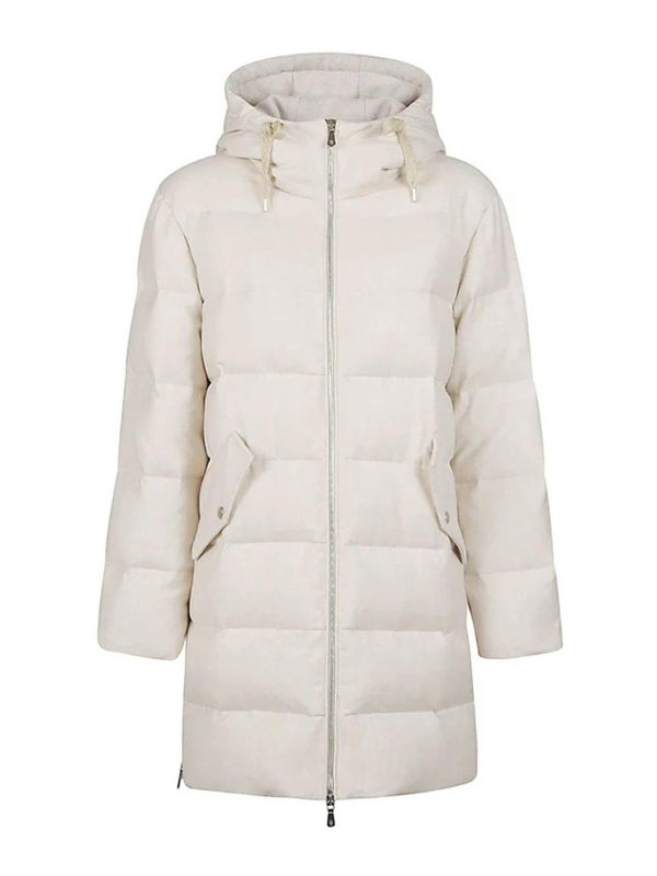 Eleventy Blouson Rembourré - Crème