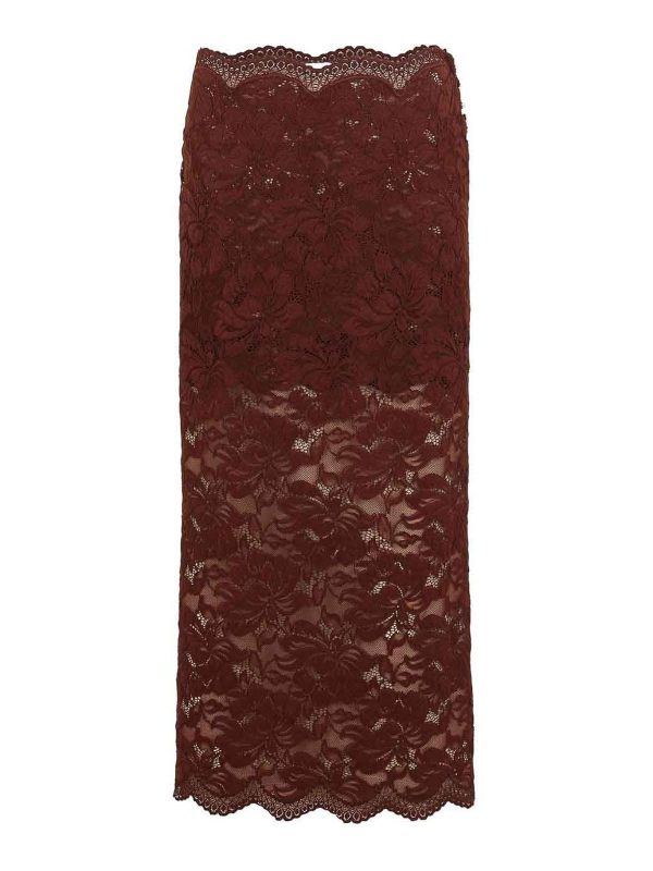 Rabanne Jupe Midi - Marron