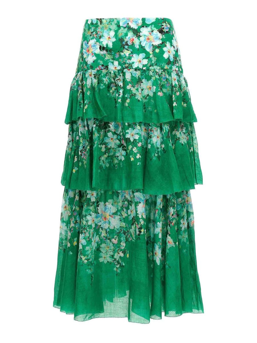 Zimmermann Jupe Midi - Vert