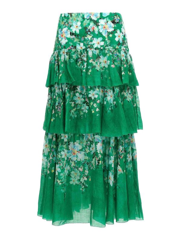Zimmermann Jupe Midi - Vert