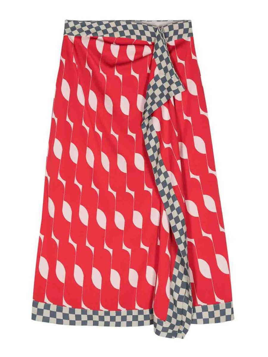 Dries Van Noten Jupe Midi - Blanc