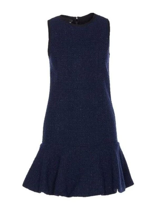 Pinko Robe Au Genou - Bleu