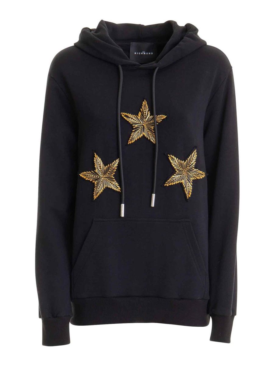 John Richmond Pull Col Rond - Noir