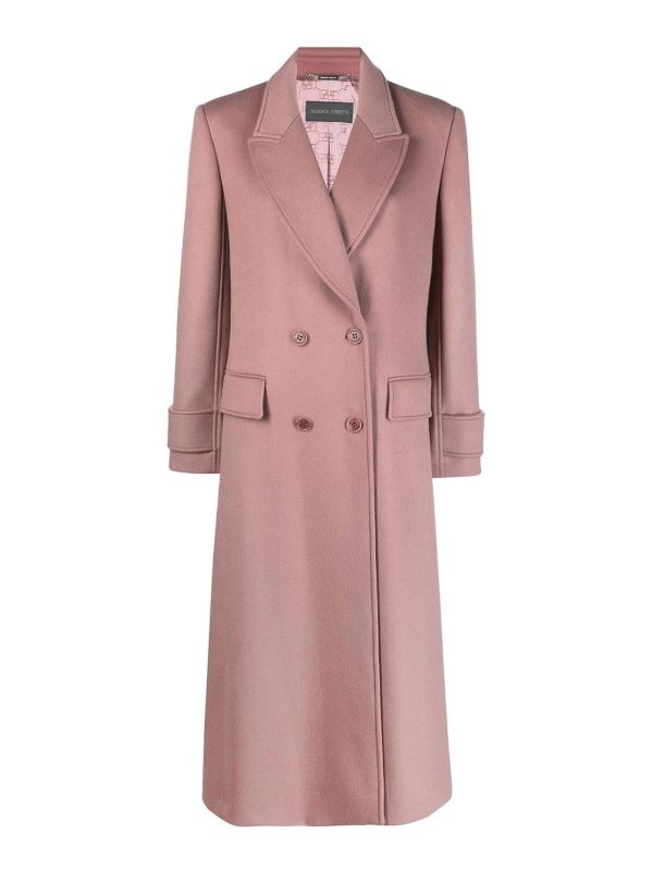 Alberta Ferretti Manteau Court - Rose