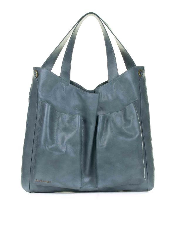 Orciani Sac Porté Épaule - Bleu Clair