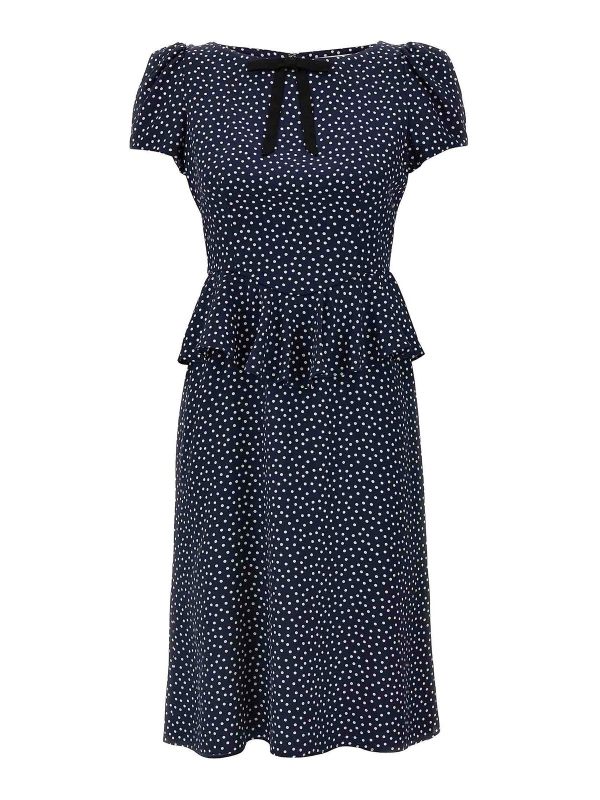 Alessandra Rich Maxi Robe - Bleu