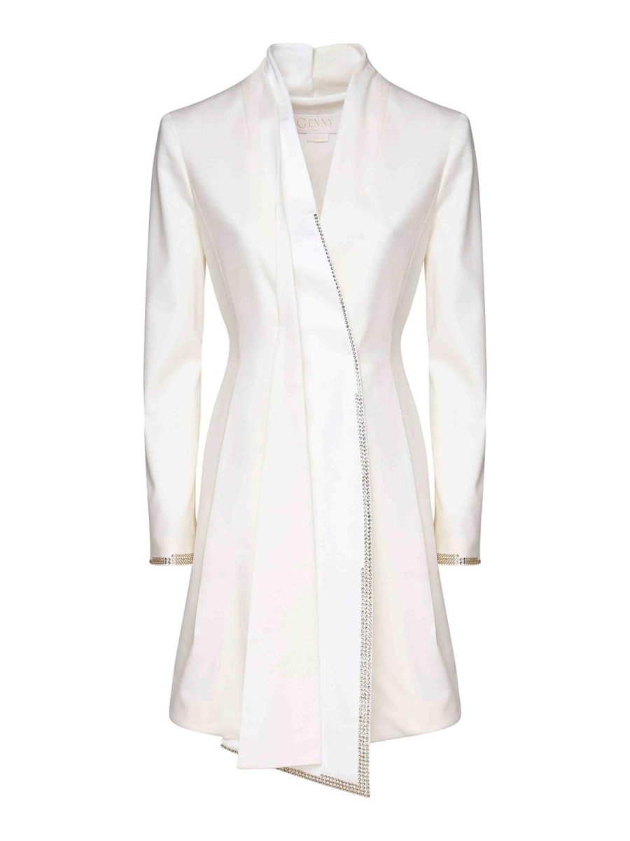 Genny Robe Au Genou - Blanc