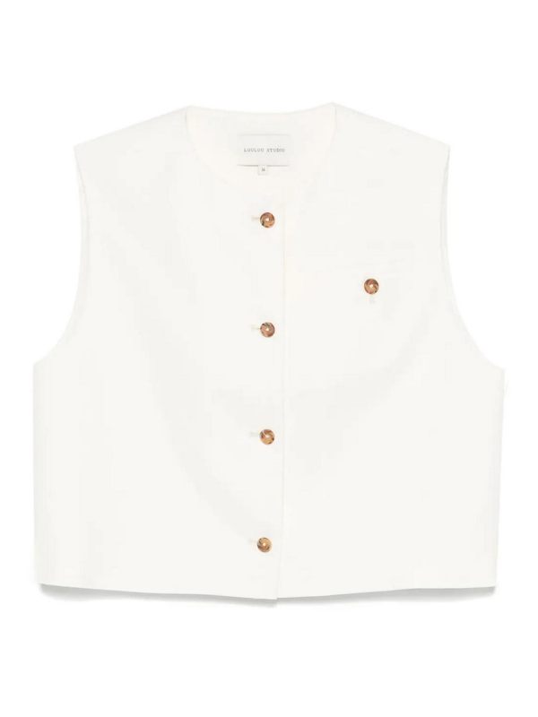 Loulou Studio Pull Col Rond - Blanc
