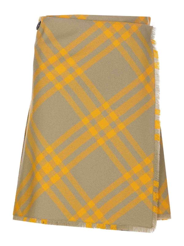 Burberry Jupe Midi - Jaune