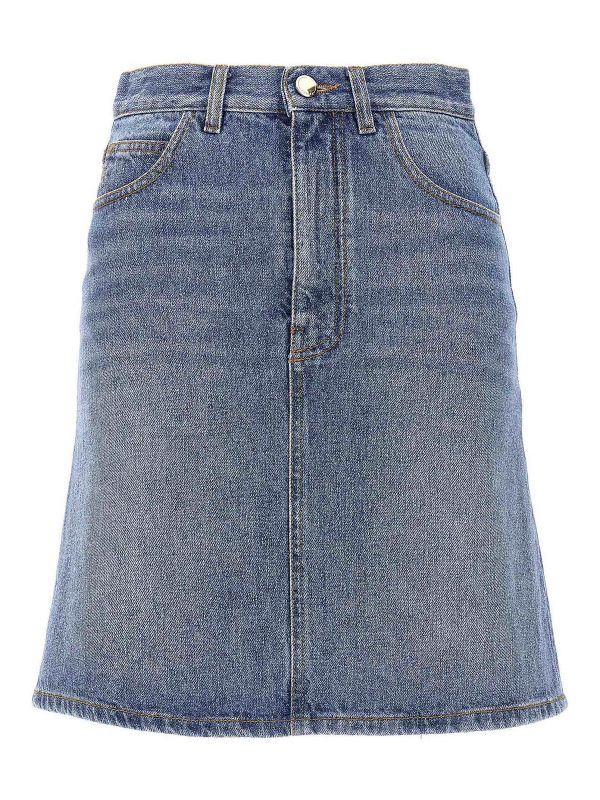 Chloe' Mini Jupe - Bleu