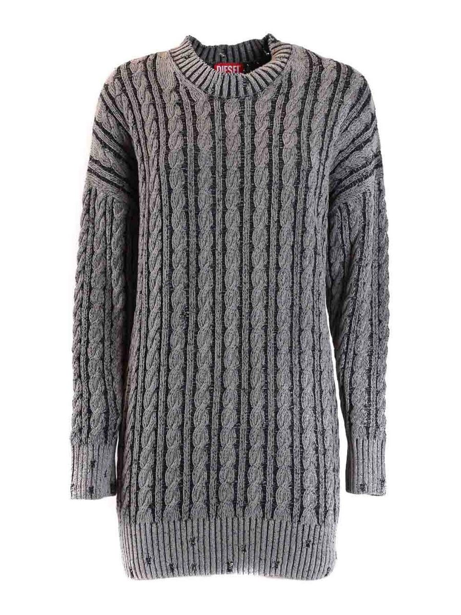 Diesel Pull Col Rond - Gris