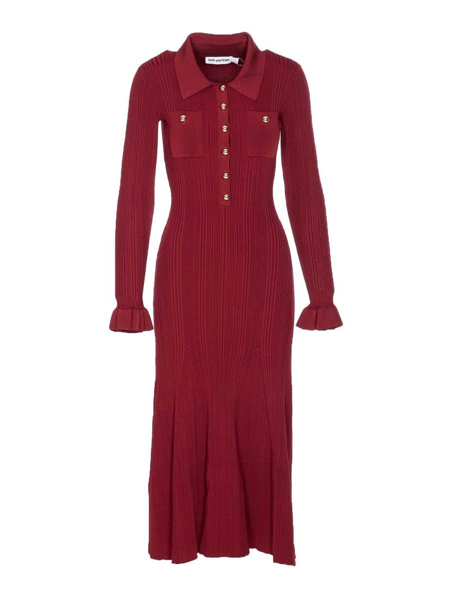 Self Portrait Maxi Robe - Rouge