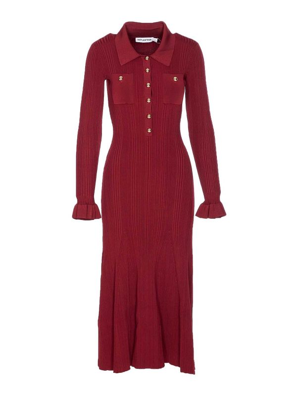 Self Portrait Maxi Robe - Rouge