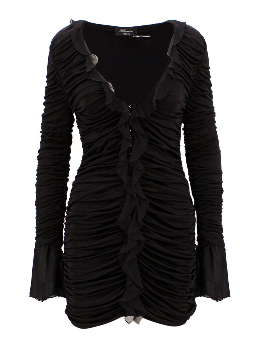 Blumarine Robe Au Genou - Noir