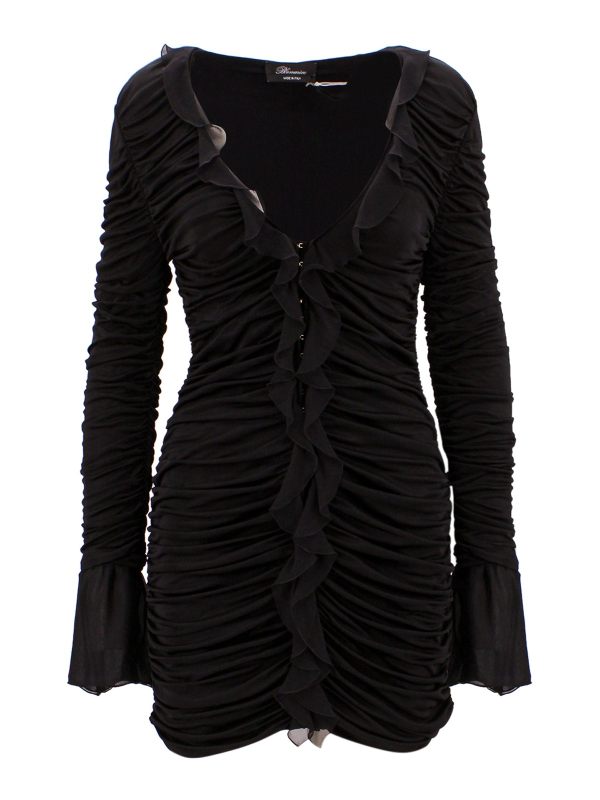 Blumarine Robe Au Genou - Noir