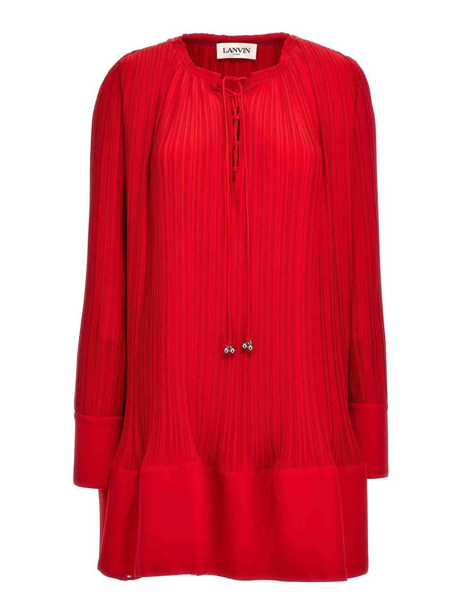 Lanvin Robe Au Genou - Rouge