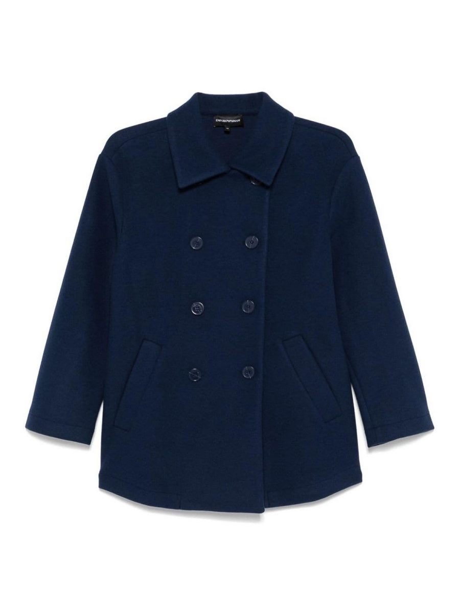 Emporio Armani Manteau Court - Bleu