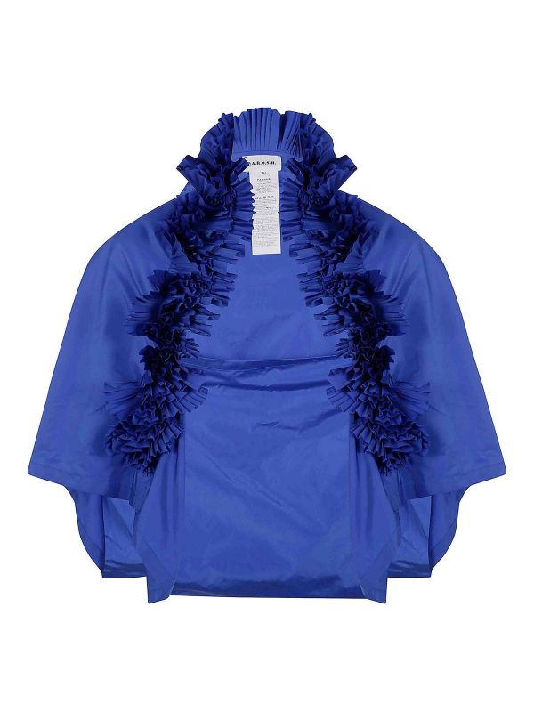 P. A.R. O.S. H. Manteau Au Genou - Bleu
