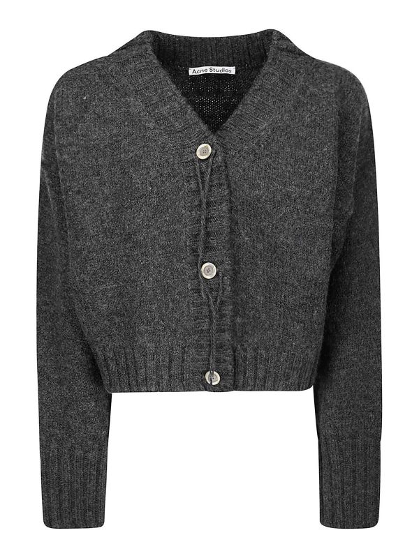 Acne Studios Pull Col Bateau - Gris Foncé