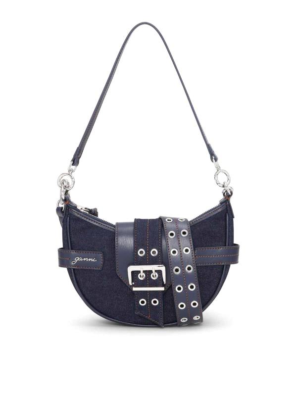 Ganni Sac Bandoulière - Bleu