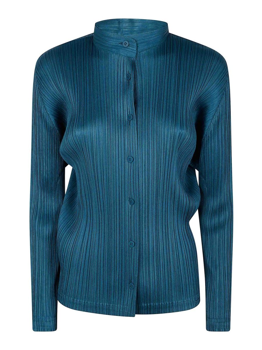 Pleats Please Issey Miyake Chemise - Vert