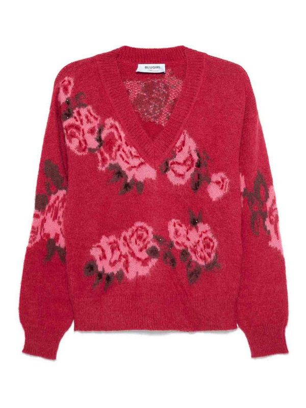 Blugirl Pull Col Rond - Rouge