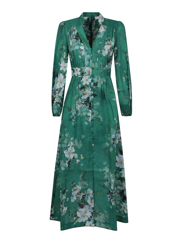 Zimmermann Robe Au Genou - Vert