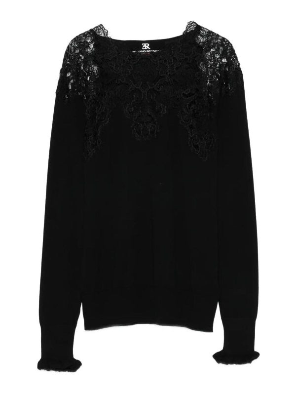 Ermanno Scervino Pull Col Rond - Noir